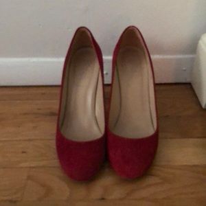 J. Crew Etta Pumps in Red suede